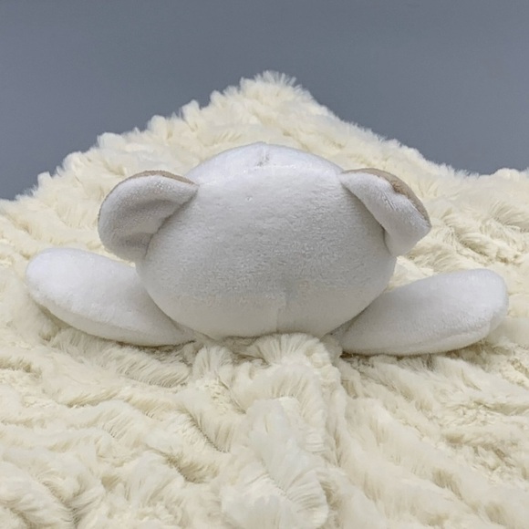 Dream Kids Cream Fluffy Lovey Security Blanket Teddy Bear Handheld Baby Blanket - Picture 3 of 3